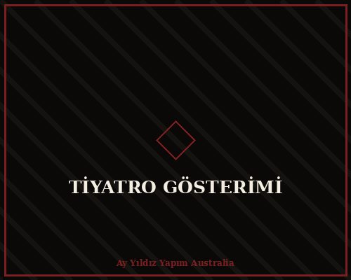 Canlı bir tiyatro gösterimi sahnesi